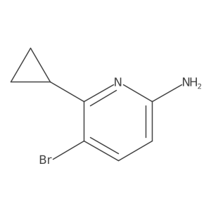 5-Bromo-6-cyclopropylpyridin-2-amine结构式
