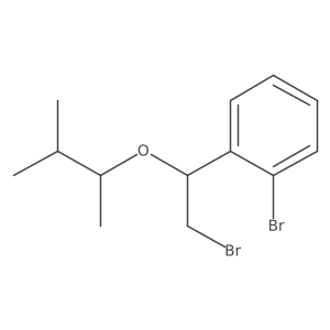 1-Bromo-2-{2-bromo-1-[(3-methylbutan-2-yl)oxy]ethyl}benzene结构式