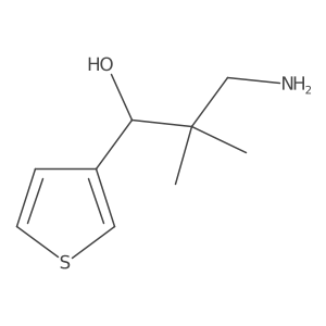 3-Amino-2,2-dimethyl-1-(thiophen-3-yl)propan-1-ol结构式