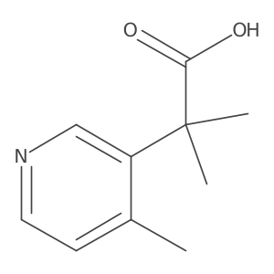 2-Methyl-2-(4-methylpyridin-3-yl)propanoic acid结构式