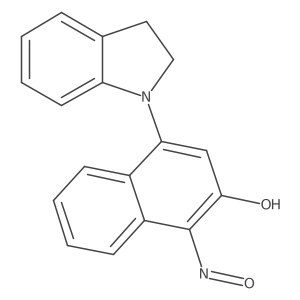 4-(Indolin-1-yl)-1-nitrosonaphthalen-2-ol结构式