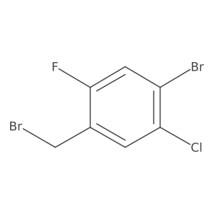 1-Bromo-4-(bromomethyl)-2-chloro-5-fluorobenzene结构式
