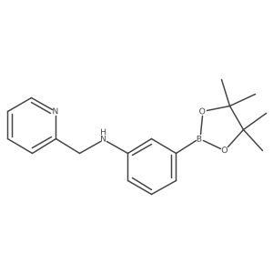 N-(pyridin-2-ylmethyl)-3-(4,4,5,5-tetramethyl-1,3,2-dioxaborolan-2-yl)aniline Structure