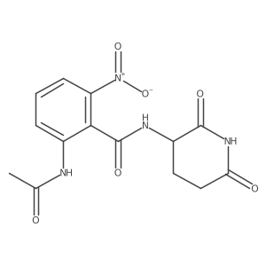 2-Acetamido-N-(2,6-dioxopiperidin-3-yl)-6-nitrobenzamide结构式