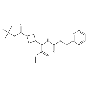 tert-Butyl 3-[(1R)-1-(benzyloxycarbonylamino)-2-methoxy-2-oxo-ethyl]azetidine-1-carboxylate Structure