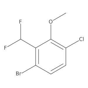 1-Bromo-4-chloro-2-(difluoromethyl)-3-methoxybenzene结构式