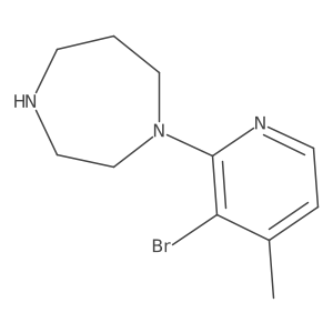 1-(3-Bromo-4-methylpyridin-2-yl)-1,4-diazepane结构式