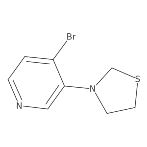 3-(4-Bromopyridin-3-yl)thiazolidine Structure