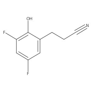 3-(3,5-Difluoro-2-hydroxyphenyl)propanenitrile结构式