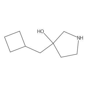 3-(Cyclobutylmethyl)pyrrolidin-3-ol结构式