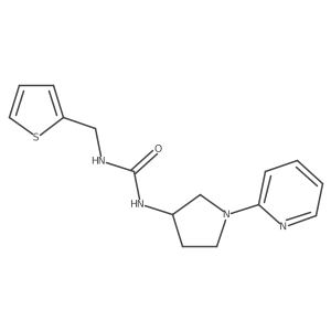 1-(1-(Pyridin-2-yl)pyrrolidin-3-yl)-3-(thiophen-2-ylmethyl)urea结构式