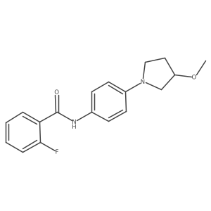 2-Fluoro-N-[4-(3-methoxypyrrolidin-1-YL)phenyl]benzamide Structure