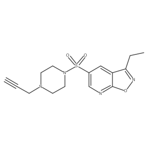 1-({3-Ethyl-[1,2]oxazolo[5,4-b]pyridin-5-yl}sulfonyl)-4-(prop-2-yn-1-yl)piperazine结构式