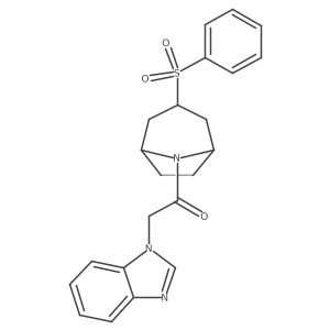 2-(1H-benzo[d]imidazol-1-yl)-1-((1R,5S)-3-(phenylsulfonyl)-8-azabicyclo[3.2.1]octan-8-yl)ethanone Structure