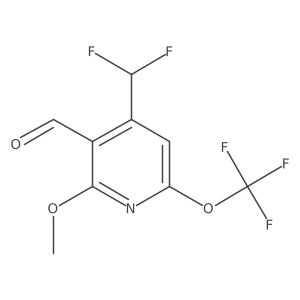 4-(Difluoromethyl)-2-methoxy-6-(trifluoromethoxy)nicotinaldehyde结构式