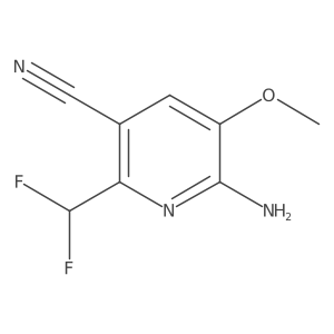 6-Amino-2-(difluoromethyl)-5-methoxynicotinonitrile Structure