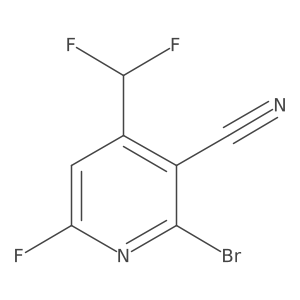 2-Bromo-4-(difluoromethyl)-6-fluoronicotinonitrile Structure