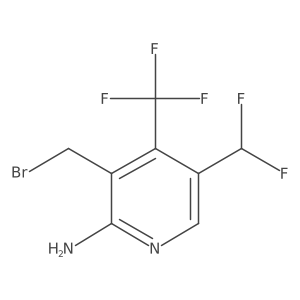 3-(Bromomethyl)-5-(difluoromethyl)-4-(trifluoromethyl)pyridin-2-amine结构式