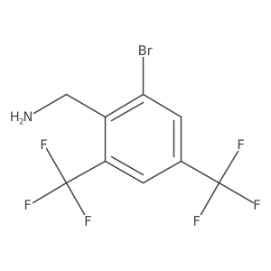 [2-Bromo-4,6-bis(trifluoromethyl)phenyl]methanamine Structure