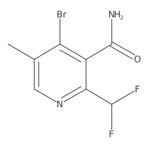 4-Bromo-2-(difluoromethyl)-5-methylnicotinamide Structure