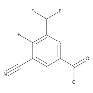 4-Cyano-2-(difluoromethyl)-3-fluoropyridine-6-carbonyl chloride Structure