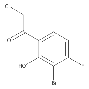 3'-Bromo-4'-fluoro-2'-hydroxyphenacyl chloride结构式