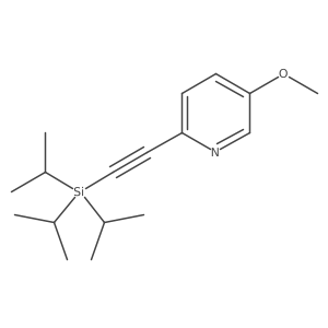 5-Methoxy-2-((triisopropylsilyl)ethynyl)pyridine结构式