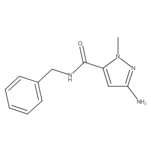 3-amino-N-benzyl-1-methyl-1H-pyrazole-5-carboxamide结构式