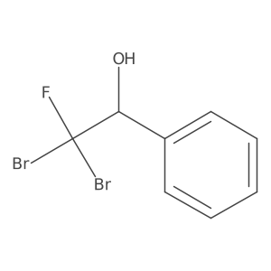 2,2-Dibromo-2-fluoro-1-phenylethan-1-ol结构式