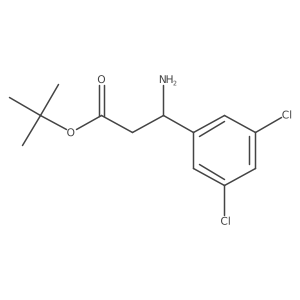 Tert-butyl 3-amino-3-(3,5-dichlorophenyl)propanoate结构式