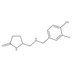 5-({[(3-Fluoro-4-hydroxyphenyl)methyl]amino}methyl)pyrrolidin-2-one Structure