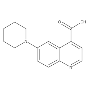 6-(1-Piperidinyl)-4-quinolinecarboxylic acid Structure
