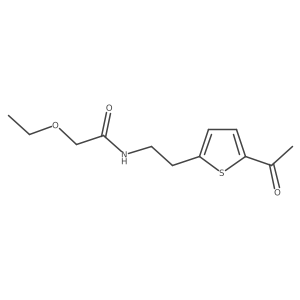 N-(2-(5-acetylthiophen-2-yl)ethyl)-2-ethoxyacetamide结构式
