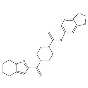 N-(benzo[d][1,3]dioxol-5-yl)-4-(4,5,6,7-tetrahydropyrazolo[1,5-a]pyridine-2-carbonyl)piperazine-1-carboxamide Structure