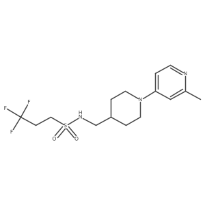3,3,3-trifluoro-N-((1-(2-methylpyridin-4-yl)piperidin-4-yl)methyl)propane-1-sulfonamide Structure