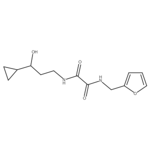 N1-(3-cyclopropyl-3-hydroxypropyl)-N2-(furan-2-ylmethyl)oxalamide结构式