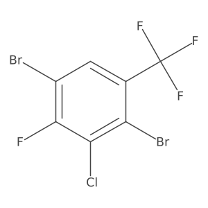 2,5-Dibromo-3-chloro-4-fluorobenzotrifluoride结构式
