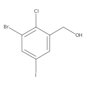 3-Bromo-2-chloro-5-iodobenZyl alcohol结构式