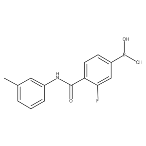 (3-Fluoro-4-(m-tolylcarbamoyl)phenyl)boronic acid结构式