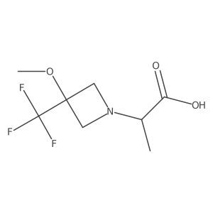 2-(3-Methoxy-3-(trifluoromethyl)azetidin-1-yl)propanoic acid结构式