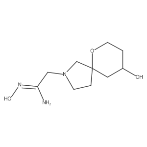 (Z)-N'-hydroxy-2-(9-hydroxy-6-oxa-2-azaspiro[4.5]decan-2-yl)acetimidamide结构式