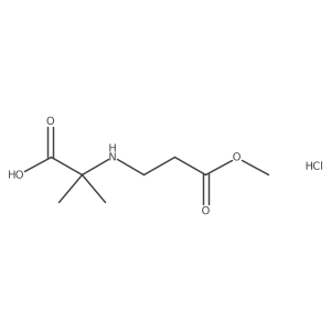 2-[(3-Methoxy-3-oxopropyl)amino]-2-methylpropanoic acid hydrochloride结构式
