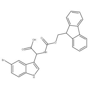 2-(5-bromo-1H-indol-3-yl)-2-({[(9H-fluoren-9-yl)methoxy]carbonyl}amino)acetic acid Structure