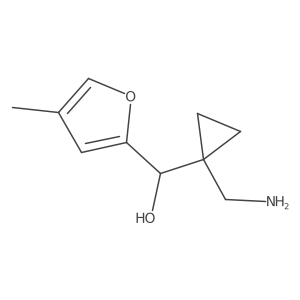 [1-(Aminomethyl)cyclopropyl](4-methylfuran-2-yl)methanol结构式