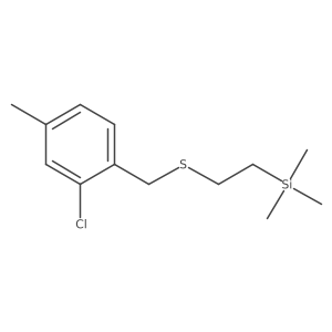 (2-{[(2-Chloro-4-methylphenyl)methyl]sulfanyl}ethyl)trimethylsilane Structure