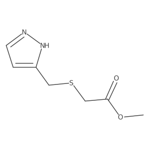 methyl 2-{[(1H-pyrazol-3-yl)methyl]sulfanyl}acetate结构式