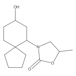 3-{8-Hydroxyspiro[4.5]decan-6-yl}-5-methyl-1,3-oxazolidin-2-one结构式