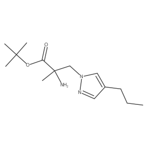 tert-butyl 2-amino-2-methyl-3-(4-propyl-1H-pyrazol-1-yl)propanoate Structure