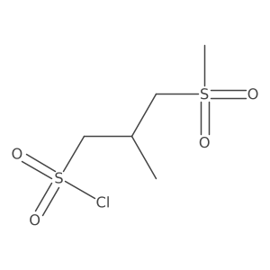 3-Methanesulfonyl-2-methylpropane-1-sulfonyl chloride结构式