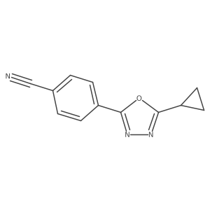 4-(5-Cyclopropyl-1,3,4-oxadiazol-2-yl)benzonitrile Structure